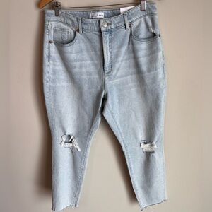 LOFT NWT Women's Curvy High Waist Skinny Ankle Light Denim Jeans Size 12P (31P)